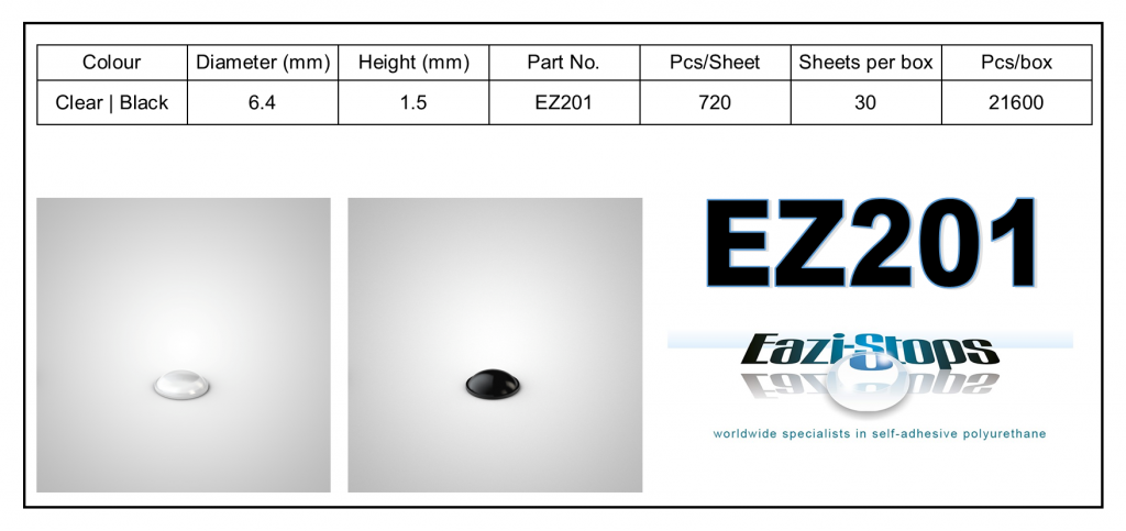 EZ201 - Bumper Feet – Hemispherical