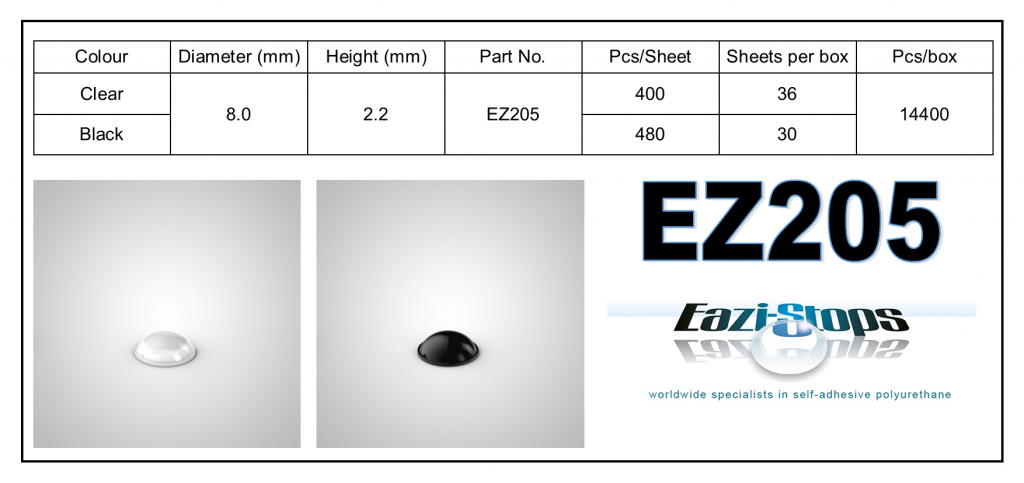 EZ205 - Bumper Feet – Hemispherical
