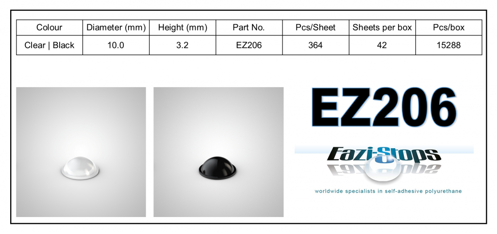 EZ206 - Bumper Feet – Hemispherical